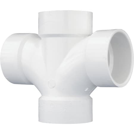 Charlotte Pipe And Foundry 3 In. Double Sanitary DWV PVC Tee PVC 00428 1000HA